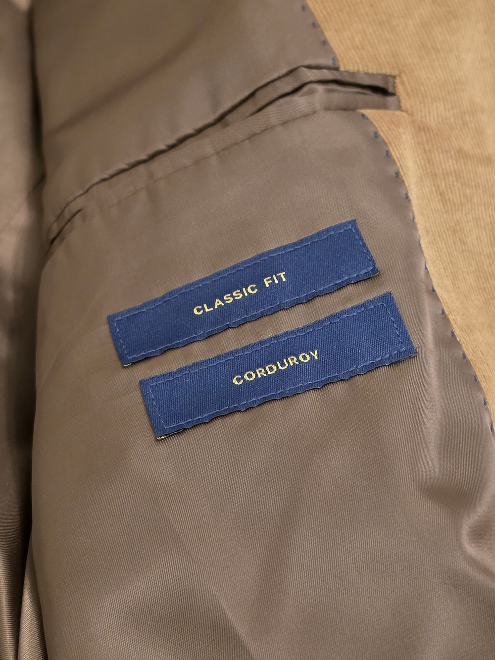 Stafford Corduroy Blazer Dark Academic-Style Elbow Patches View 5